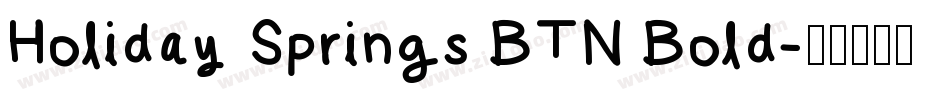 Holiday Springs BTN Bold字体转换